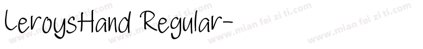 LeroysHand Regular字体转换
